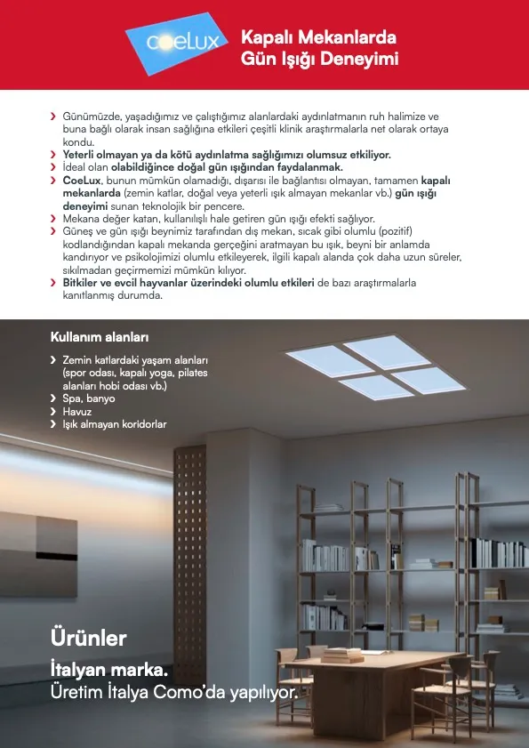 CoeLux broşür kapak